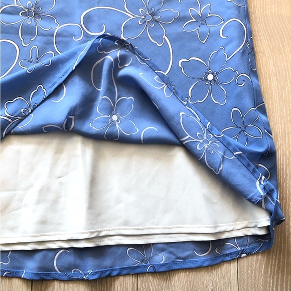 Vintage Smart Set Floral Print Skirt in Light Blue Size S Made in Canada - Picture 7 of 9